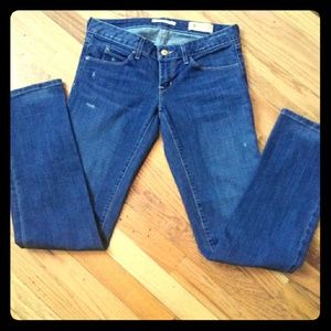 Gap Jeans Straight Leg Low Rise Dark Wash 26/2
